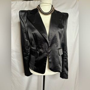 Satin Blazer Black